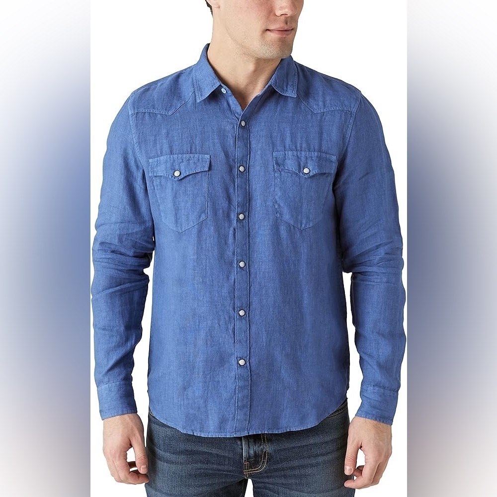 Zara Man Slim Fit Denim Shirt - Medium, Western Style, Made in India